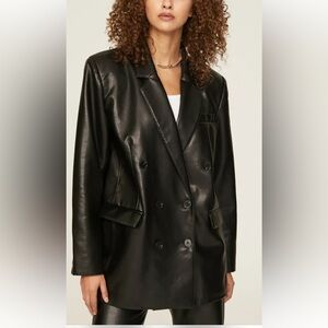 Pistola Women's Black vegan Leather Blazer
